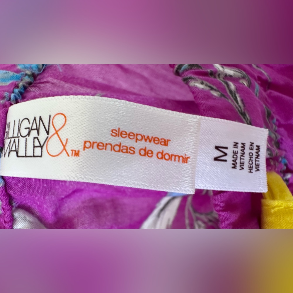 Gilligan OMalley SET of 2 floral pajama lounge pants size medium like new - Picture 12 of 13